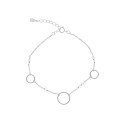 Srebrna bransoletka 925 Białe owalne cyrkonie