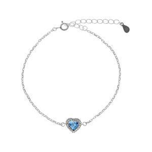 Srebrna 925 bransoletka Promise Blue