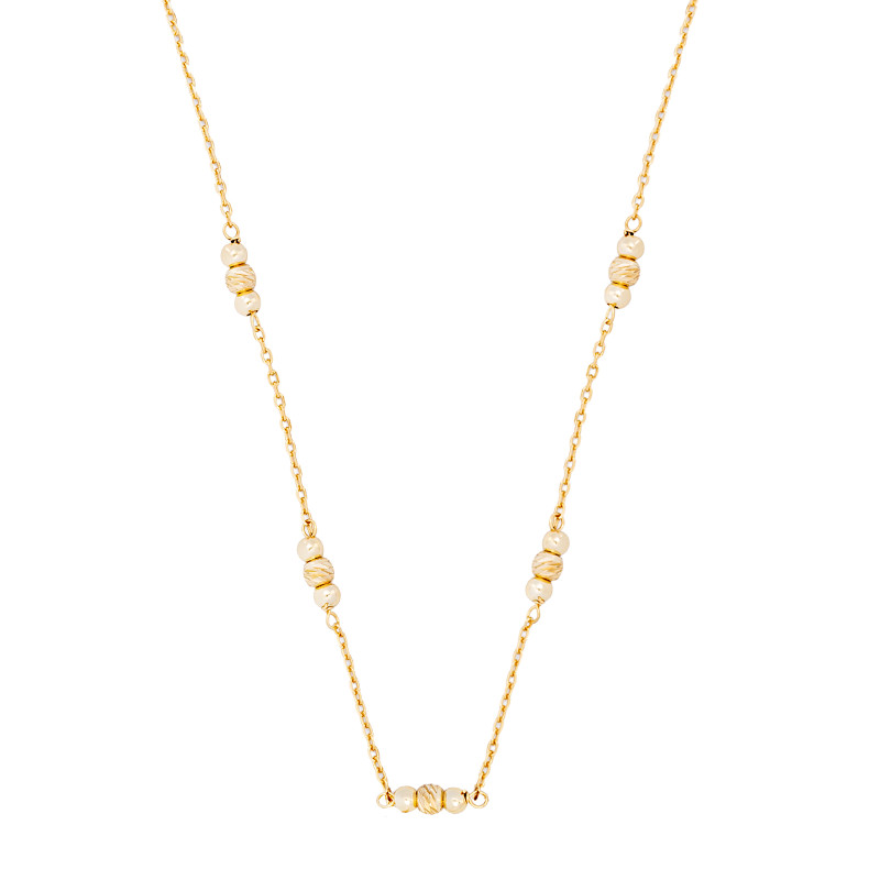 Srebrny naszyjnik 925 pozłacany Drobne Kulki