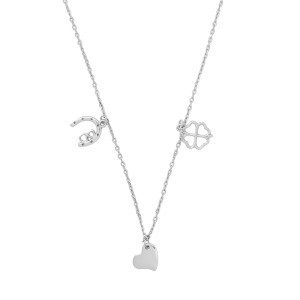 Srebrny naszyjnik 925 Trzy symbole