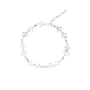 Srebrna bransoletka 925 Kwiaty