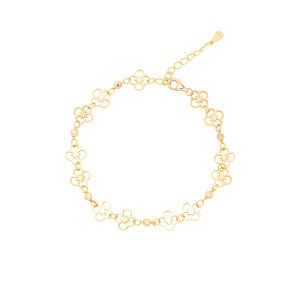 Srebrna bransoletka 925 pozłacana Kwiaty