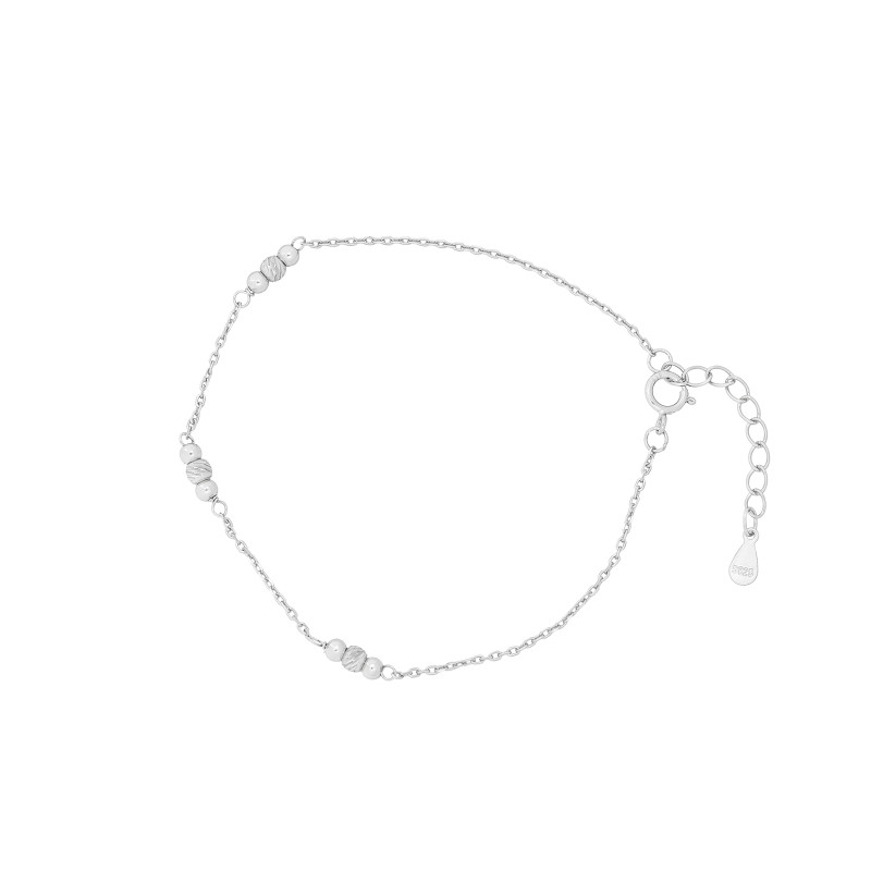 Srebrna bransoletka 925 Drobne Kulki