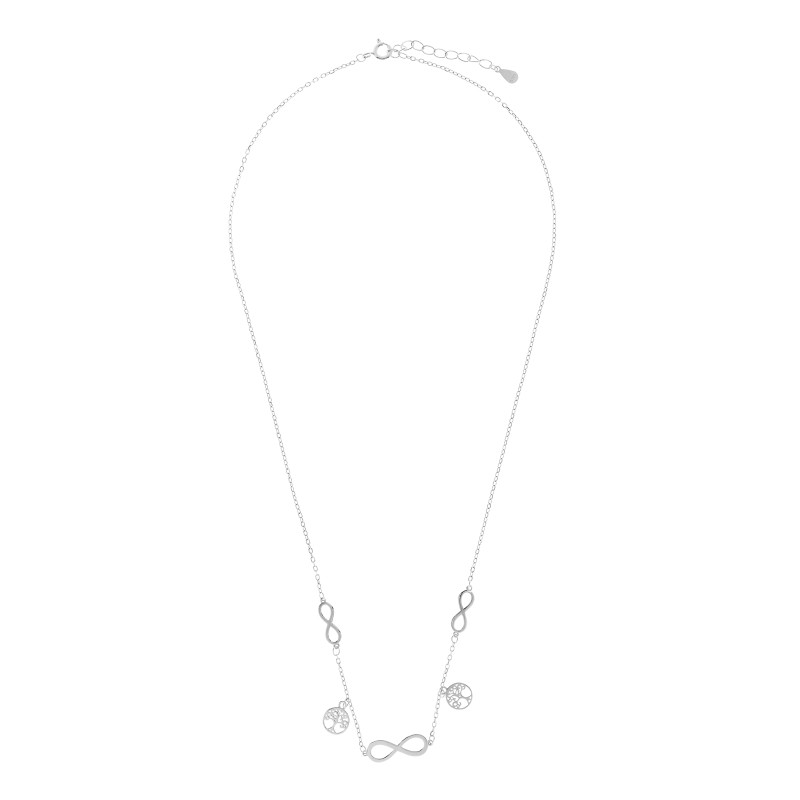 Srebrny naszyjnik 925 Nieskończoność Drzewko