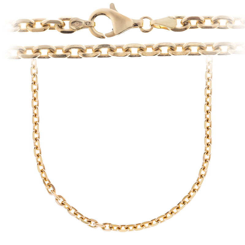 Złoty łańcuszek 585 Pełny Gruby Ankier 4 mm 55/60 cm Damski Męski