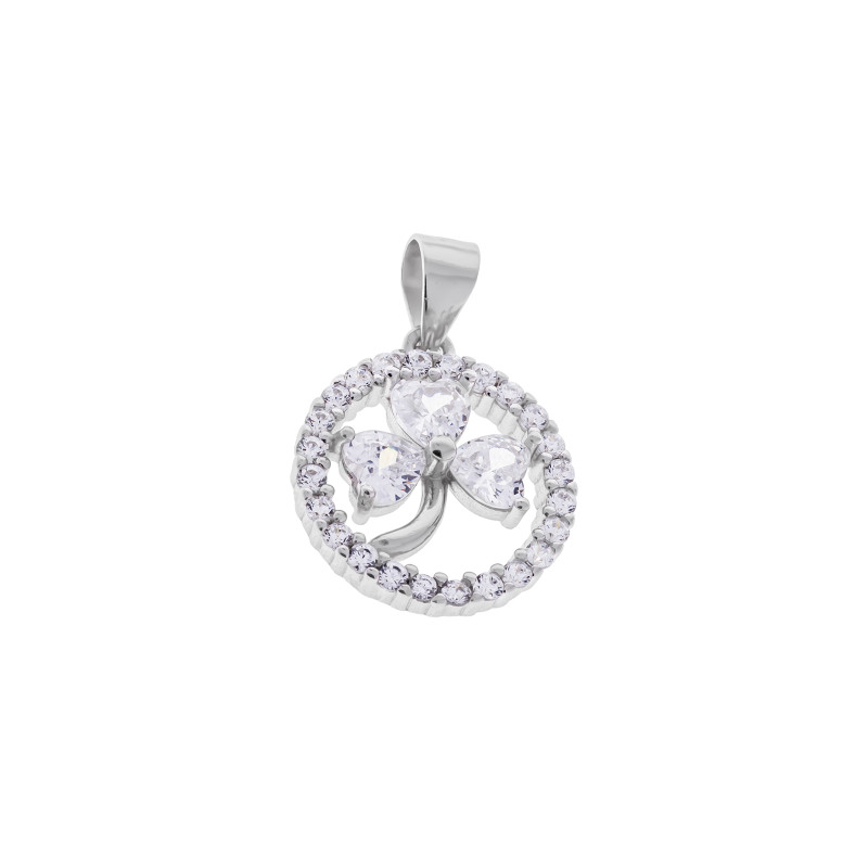 Srebrna zawieszka 925 Trzy serca w kole