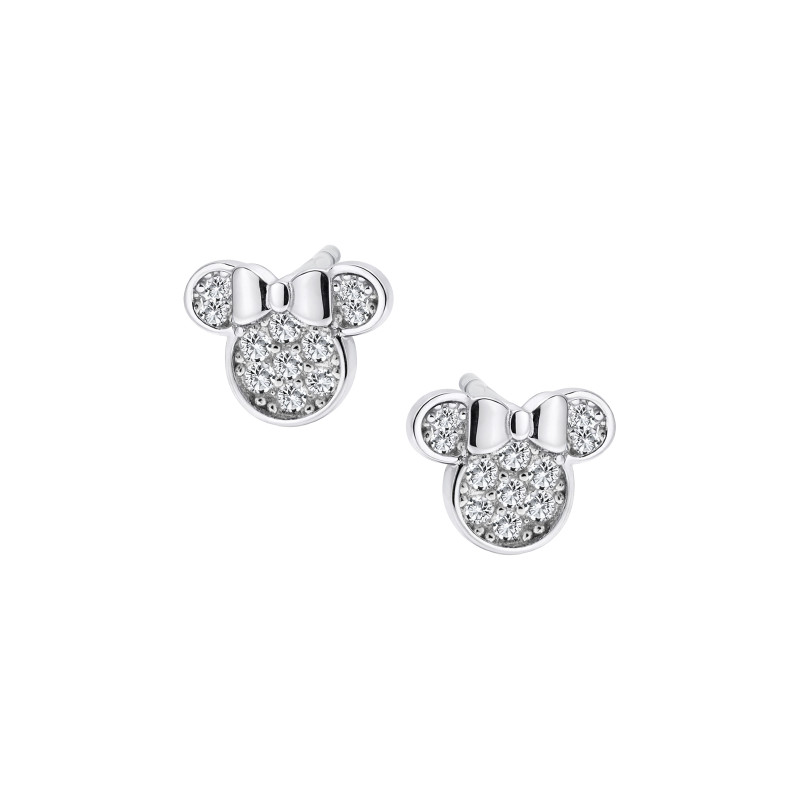 Srebrne kolczyki 925 Myszka Minnie