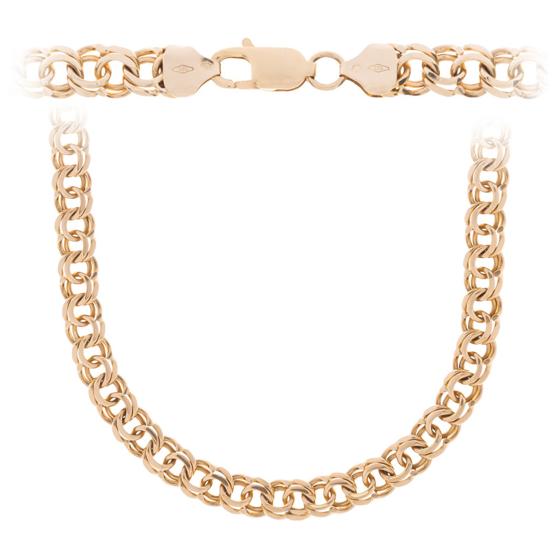 Złoty łańcuszek 585 Garibaldi 8 mm 55 cm Damski Męski