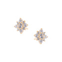 Srebrne kolczyki 925 Cyrkonie Kwiatek