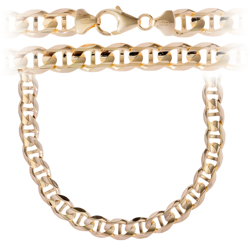 Złoty łańcuszek 585 Splot Gucci 10mm  Damski Męski