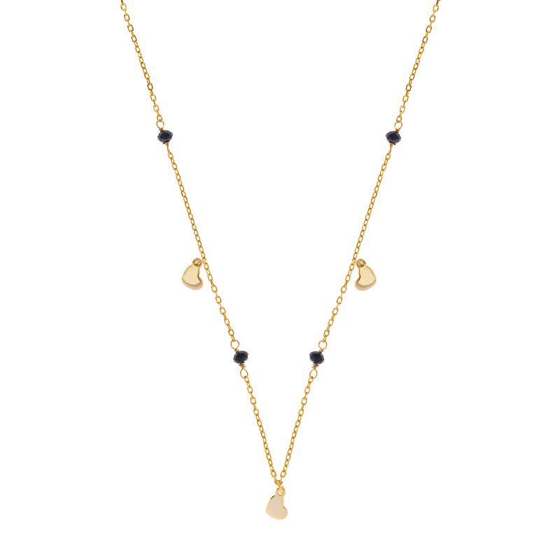 Srebrny naszyjnik 925 pozłacany Trzy Serca