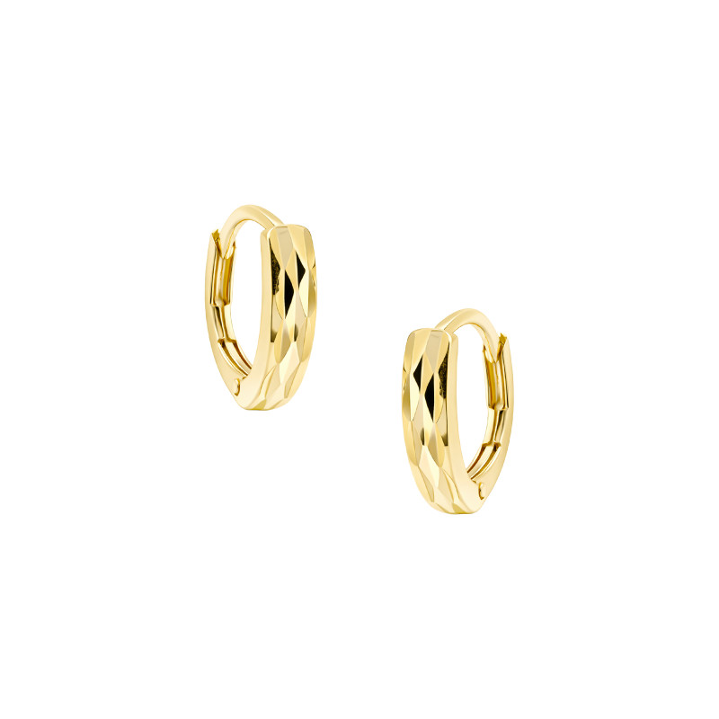 Srebrne kolczyki pozłacane 925 Cięte Wzory