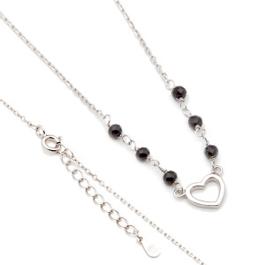 Srebrny naszyjnik serce