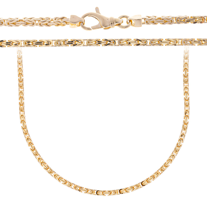 Złoty łańcuszek 585 Splot Królewski 2.4 mm Damski Męski
