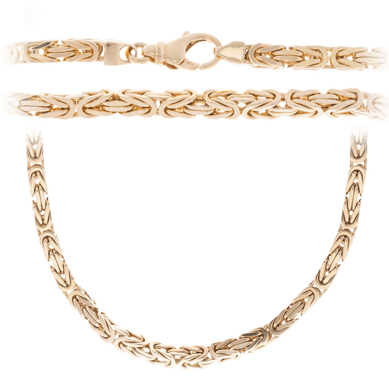 Złoty łańcuszek 585 Splot Królewski 5 mm Damski Męski ciężki