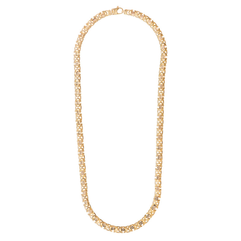 Złoty łańcuszek 585 Królewski Płaski 7 mm Damski Męski ciężki