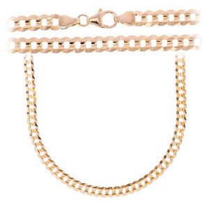 Złoty łańcuszek 585 Splot Pancerka 7 mm Damski Męski