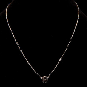 Srebrny naszyjnik wzorzyste koło