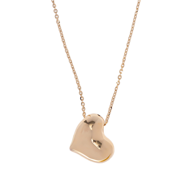 Złoty naszyjnik 585 Dmuchane Serce