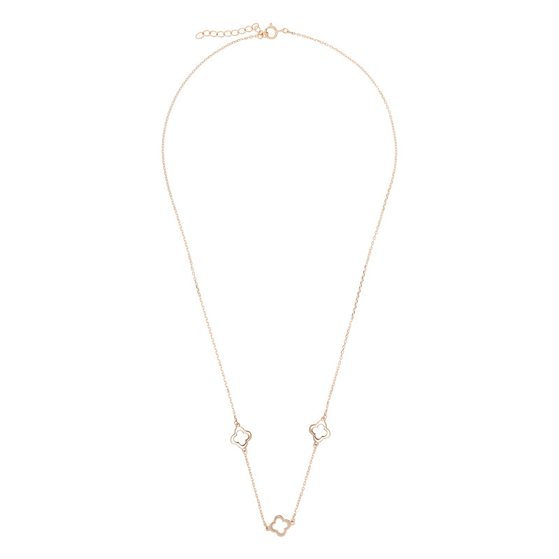 Złoty naszyjnik 585 Ażurowe Koniczyny