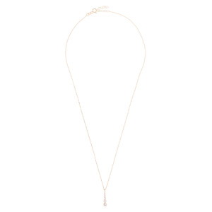 Złoty naszyjnik 585 Sopel Cyrkonii