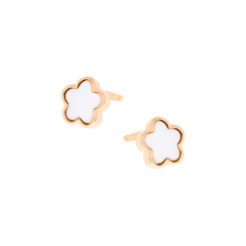 Złote kolczyki 585 Jasny Kwiat