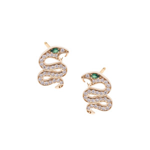 Złote kolczyki 585 Wąż