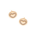 Złote kolczyki 585 Supełek dwa kolory