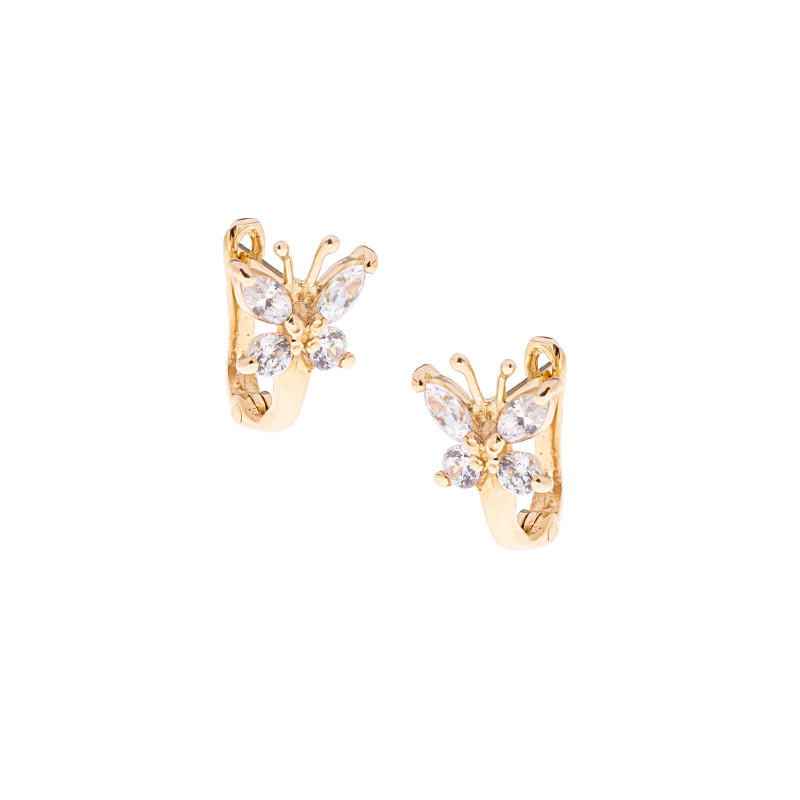 Złote kolczyki 585 Motylek