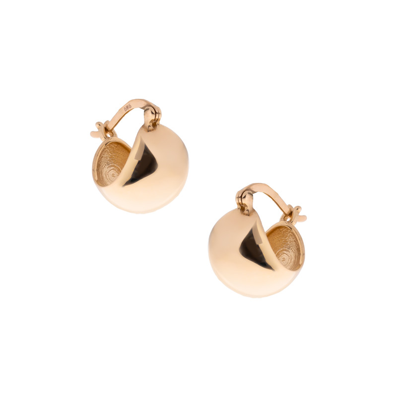 Złote kolczyki damskie 585 Muszle