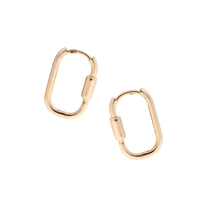 Złote Kolczyki 585 Geometryczne