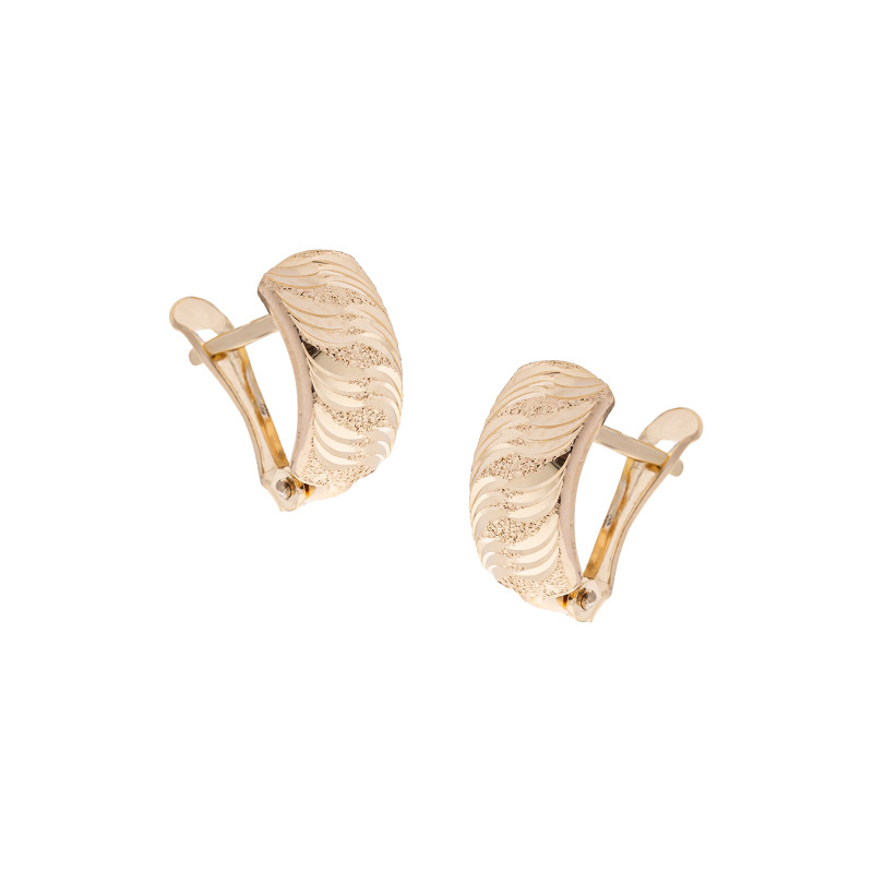 Złote kolczyki 585 Blaszki Błyszczące Pisakowe