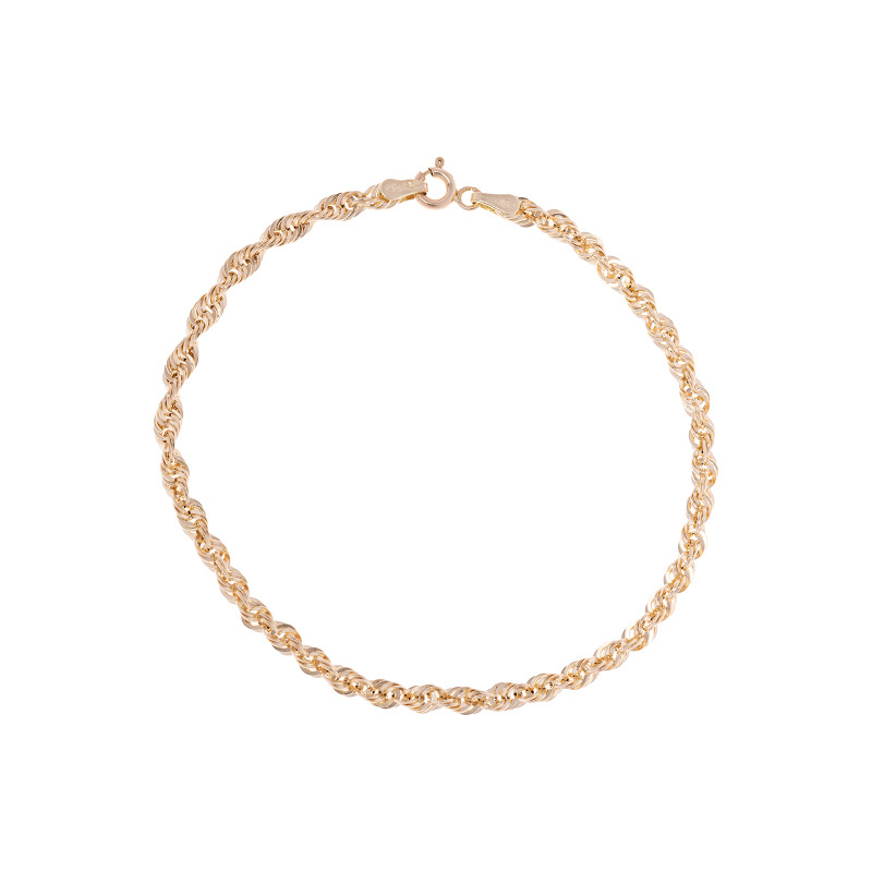 Złota bransoletka damska 585 Korda Diamentowana