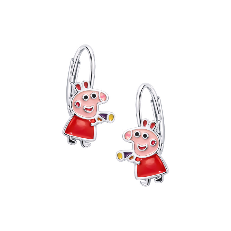 Srebrne kolczyki 925 Świnka Peppa dla małej damy
