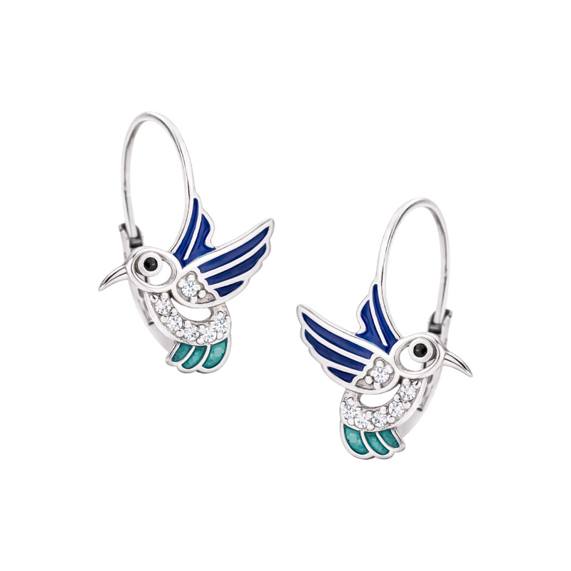 Srebrne Kolczyki 925 Srebrzysty Koliber