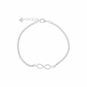 Srebrna bransoletka 925 Nieskończoność w blasku cyrkonii
