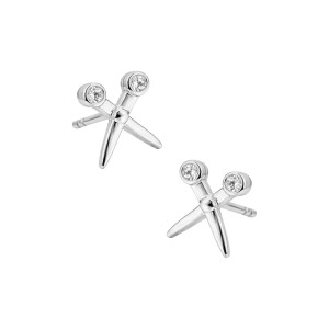 Srebrne kolczyki 925 Nożyczki