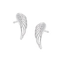 Srebrne kolczyki 925 Skrzydło cyrkonie