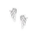 Srebrne kolczyki 925 Skrzydło cyrkonie białe