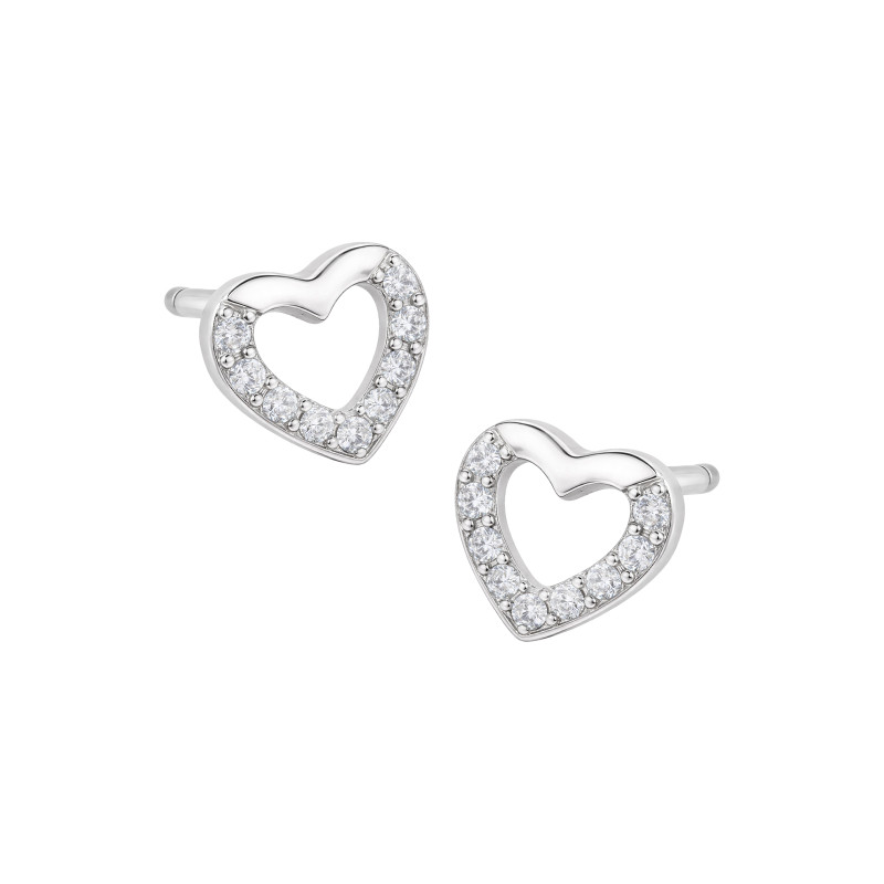 Srebrne kolczyki 925 Delikatne Serce