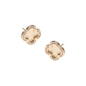 Złote kolczyki 585 Supełek dwa kolory