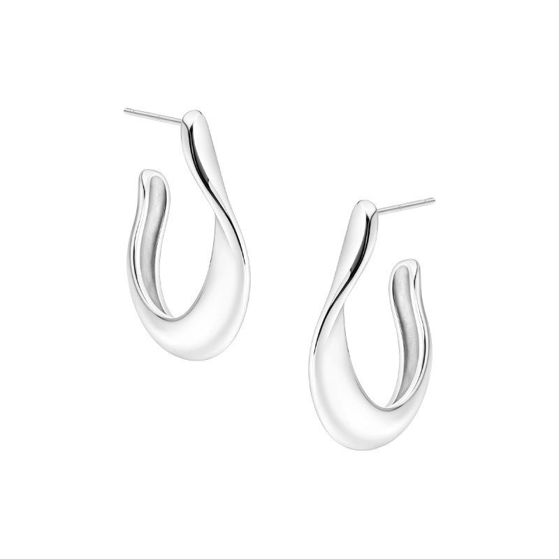 Srebrne kolczyki 925 Zwinięte blaszki