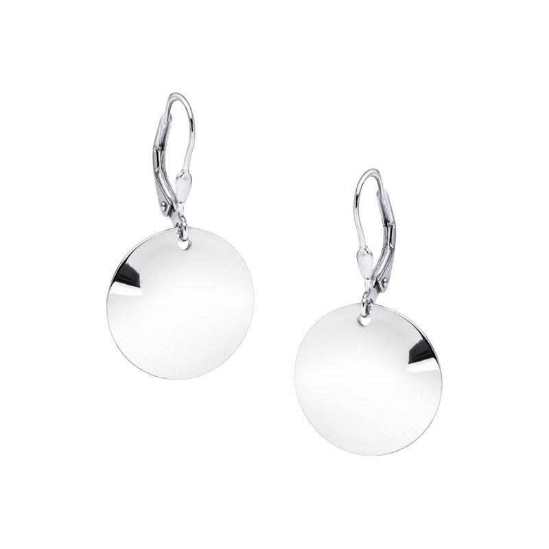 Srebrne kolczyki 925 Okrągła Tafla