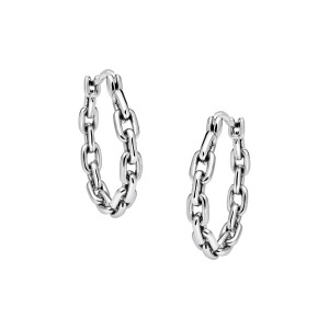 Srebrne kolczyki 925 Okrągłe Łańcuszkowe Chain