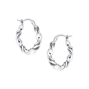 Srebrne kolczyki 925 Skręcone Koła
