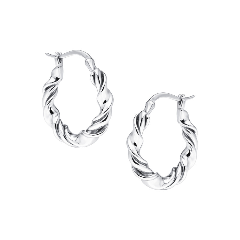 Srebrne kolczyki 925 Skręcone Koła
