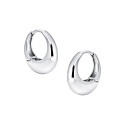 Srebrne kolczyki 925 Koła z białym paskiem