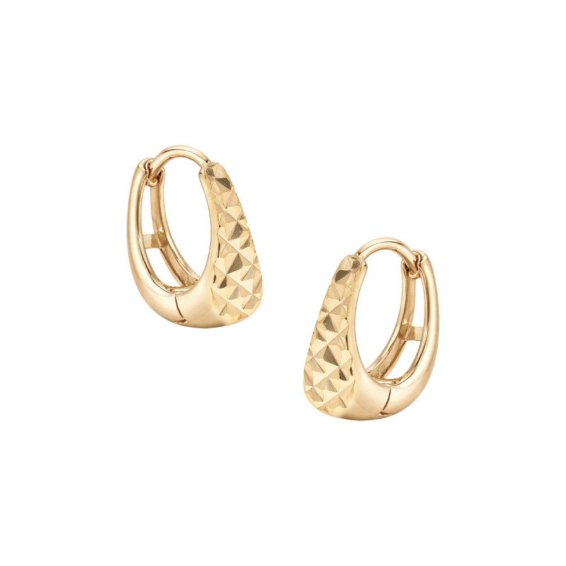 Srebrne pozłacane kolczyki 925 Koła z diamentowanym wzorem