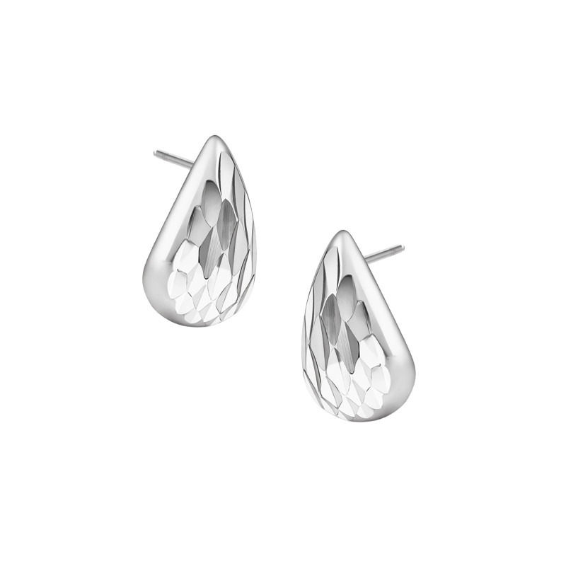 Srebrne kolczyki 925 Drops diamentowany maxi