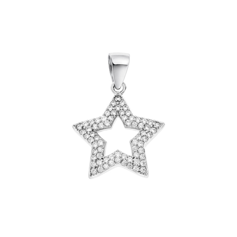 Srebrna zawieszka 925 Gwiazda cyrkonie